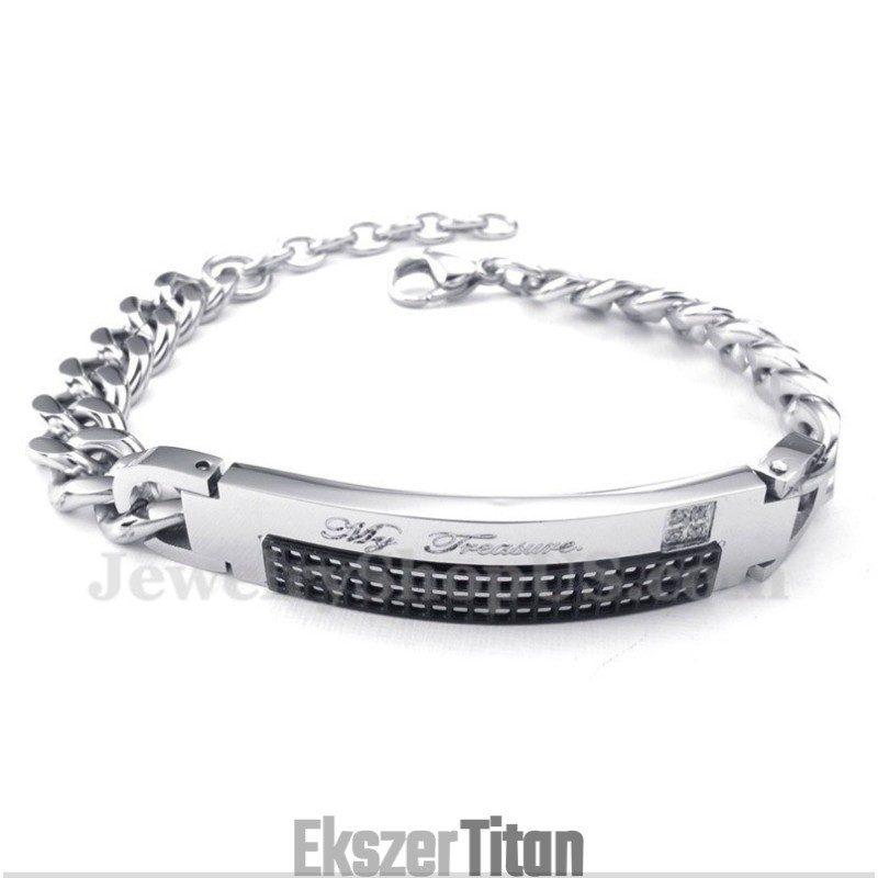 Férfi Titán Fekete Gyémánt Férfi Páros Karkötő