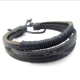 Férfi Bőr Titán Karkötő