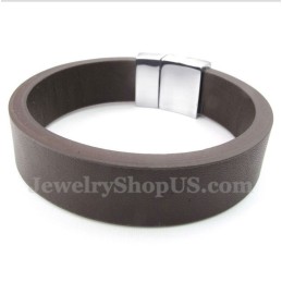 Férfi Bőr Mágneses Karkötő