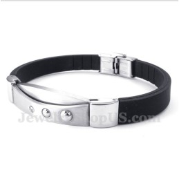 Férfi Titán Gyémánt Gumi Karkötő