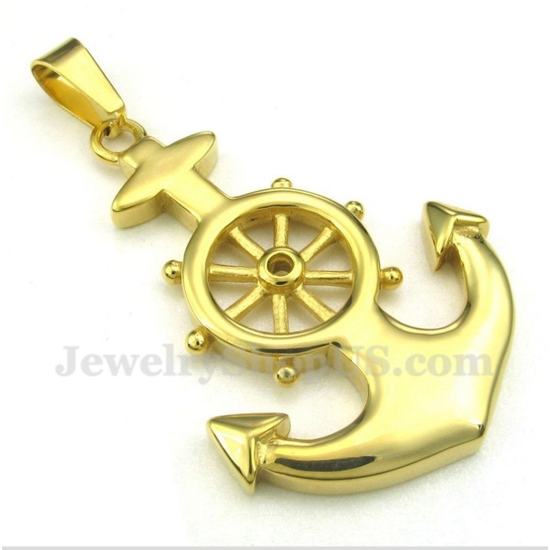 Férfi Titán Arany Kormánylapát Medál Szabad Lánccal