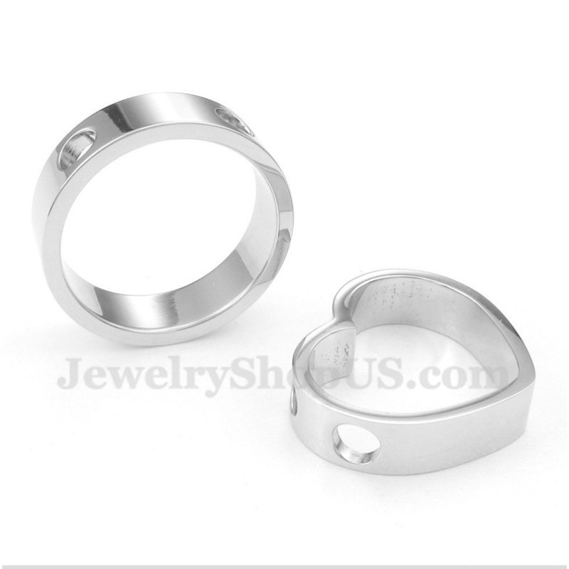 Titán Szív Alakú Páros Medál Szabad Lánccal (Egy Pár)