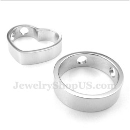 Titán Szív Alakú Páros Medál Szabad Lánccal (Egy Pár)