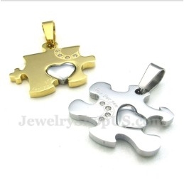 Titán Arany Puzzle Páros Medál Ingyenes Lánccal (Egy Pár)