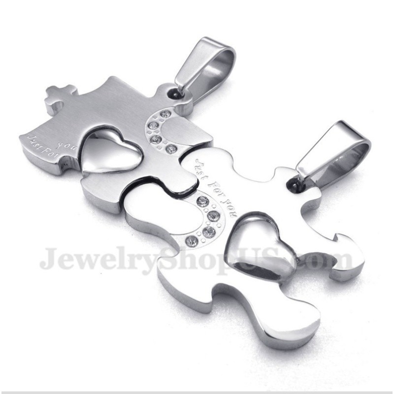 Titán Puzzle Páros Medál Szabad Lánccal (Egy Pár) Titán Puzzle Páros Medál Szabad Lánccal (Egy Pár)