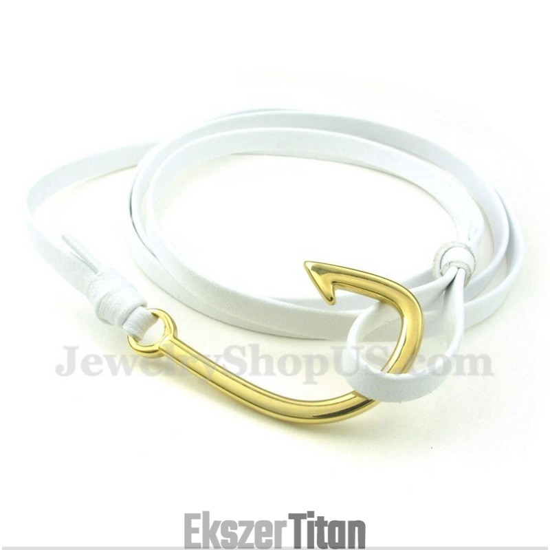 Férfi Titán Bőr Karkötő