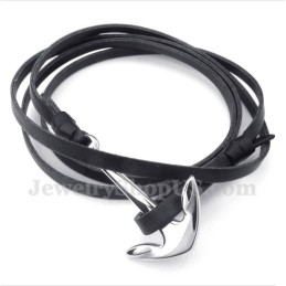 Férfi Titán Bőr Karkötő