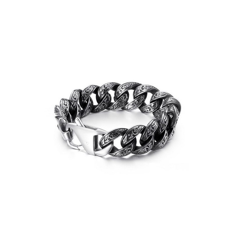 Divatos Férfi Titán Többhurkos Csatmintás Karkötő