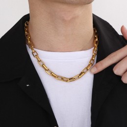 Rock Hip-Hop Négyzet Alakú Titán Karkötő Férfiaknak