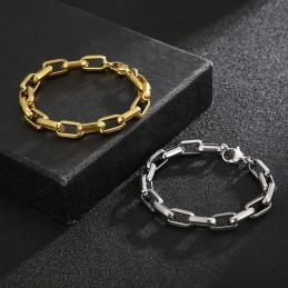 Rock Hip-Hop Négyzet Alakú Titán Karkötő Férfiaknak