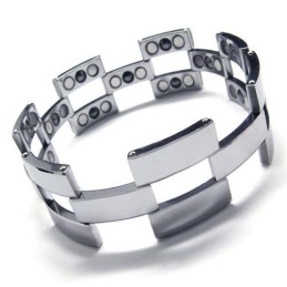 Divatos Volfrám-Karbid 22 Mm Széles Férfi Karkötő
