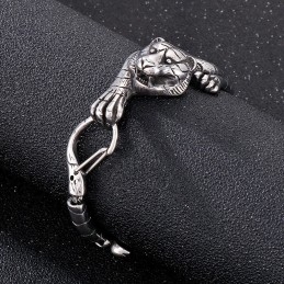 Klassz Antik Arany Tigris Titán Karkötő Férfiaknak