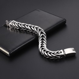 Menő V Alakú, Dupla Rétegű, Vastag Titán Férfi Karkötő