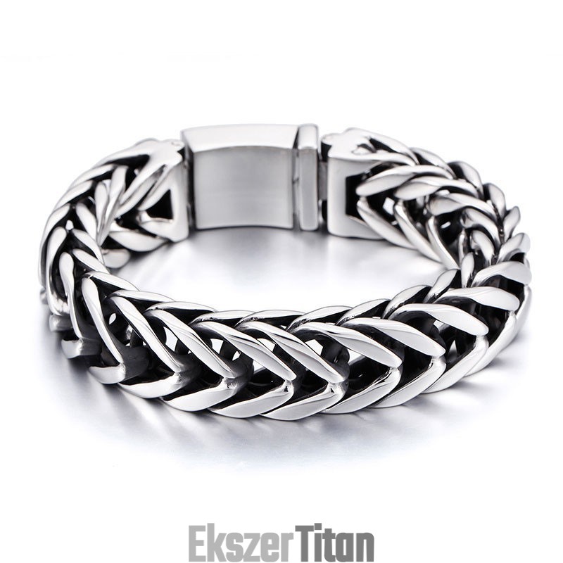 Menő V Alakú, Dupla Rétegű, Vastag Titán Férfi Karkötő