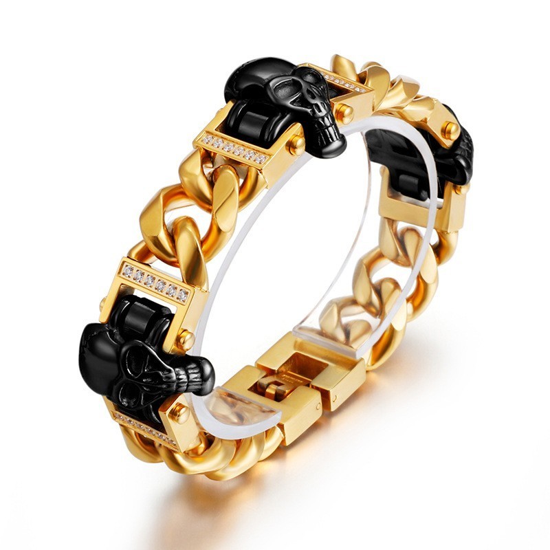 Koponya Karkötő Karkötő Karkötő Hiphop Utcai Tánc Férfi Titán Ékszerek