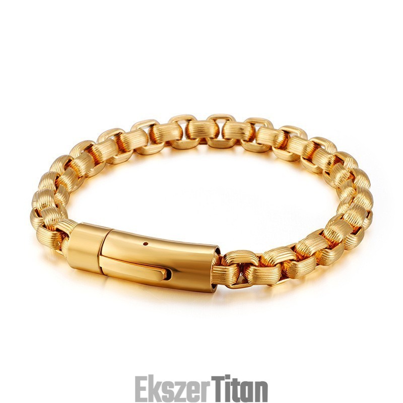 Új Divatos Retró Stílusú Motoros Férfi Titán Karkötő Lánc Motoros Lánc Karkötők