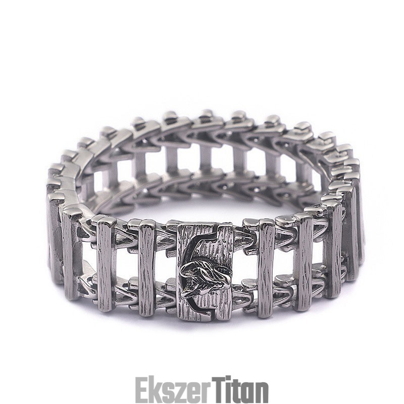 Elegáns Stílusú Sárkányfejes Titán Karkötő Férfiaknak Elegáns Stílusú Sárkányfejes Titán Karkötő Férfiaknak