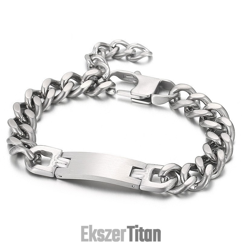 Divat Ívelt Márka Farokláncos Titán Karkötővel Férfiaknak