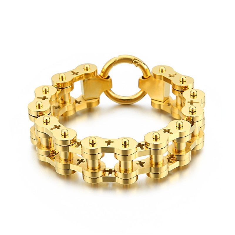 Rock Hip-Hop Hollow Cross Titán Férfi Biciklis Karkötő