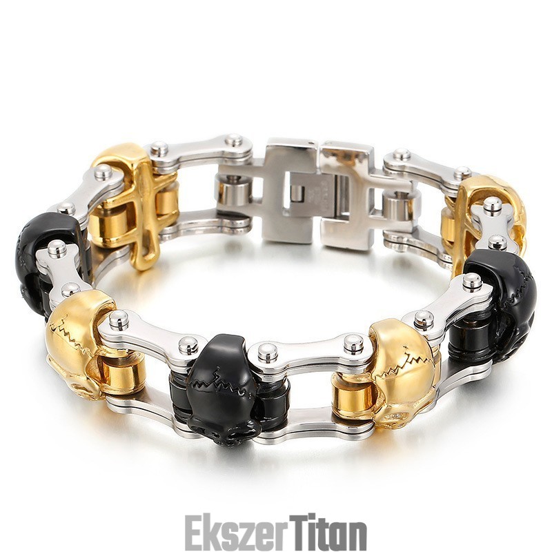 Népszerű Menő Koponya Titán Karkötő Férfiaknak