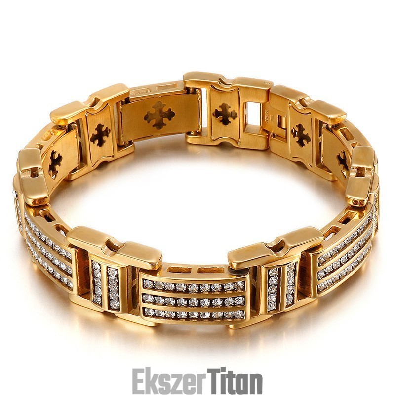 Divatos Titán Férfi Karkötők Gyémántokkal