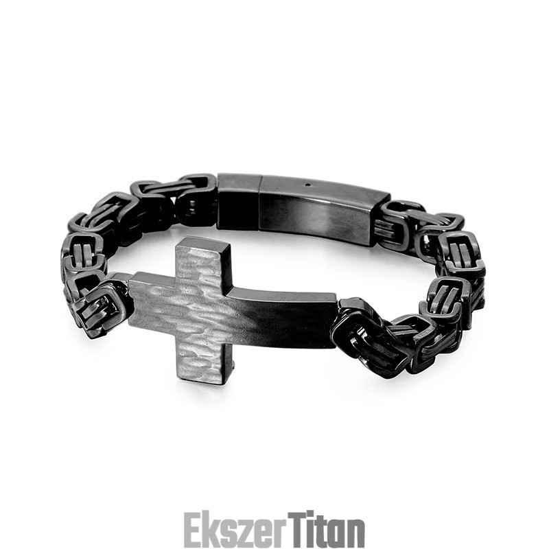 Crucifix Bend Karkötő Férfi Császár Hátú Lánckarkötő Crucifix Bend Karkötő Férfi Császár Hátú Lánckarkötő