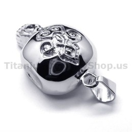 Tiszta Titán Koponya Mintás Medál - Ingyenes Lánc