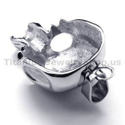 Tiszta Titán Koponya Mintás Medál - Ingyenes Lánc