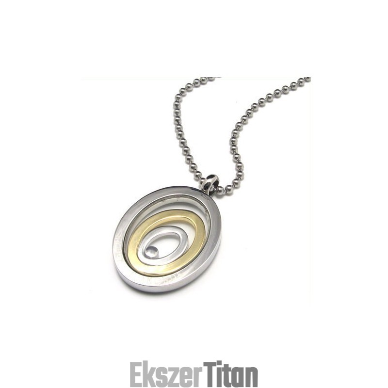 Divat Három Gyűrűs Édes Ajándék Titán Nyaklánc Medál