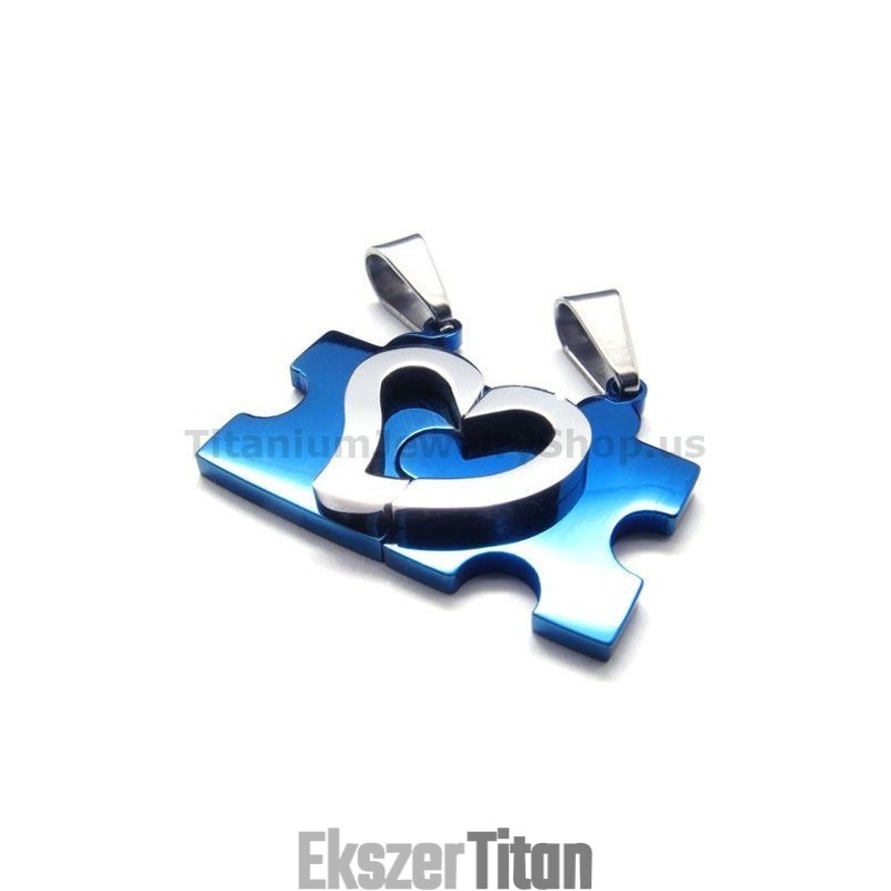 Sweetheart Jigsaw Puzzle Titán Szerelmesek Medálok (Kék) - Láncmentes Sweetheart Jigsaw Puzzle Titán Szerelmesek Medálok (Kék) - Láncmentes