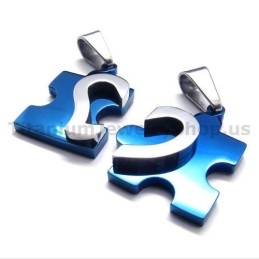 Sweetheart Jigsaw Puzzle Titán Szerelmesek Medálok (Kék) - Láncmentes