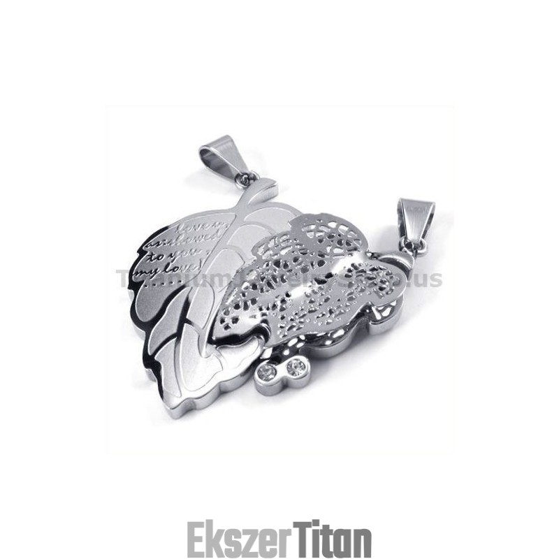 Titán Szerelmesek Medálok Gyémántmentes Láncokkal