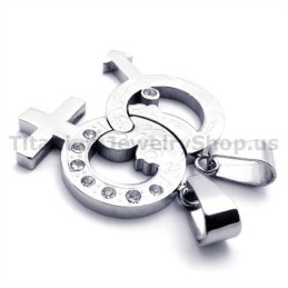 Titán Szerelmesek Medálok Gyémántmentes Láncokkal