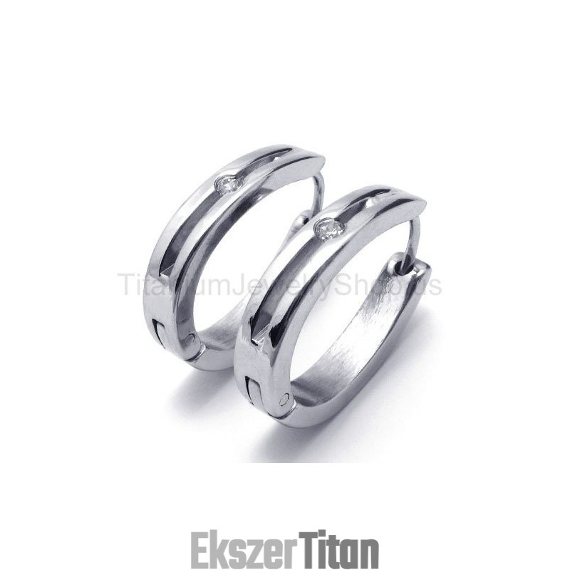 Ezüst Elegáns Titán Berakásos Gyémánt Fülbevaló