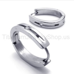 Ezüst Elegáns Titán Berakásos Gyémánt Fülbevaló