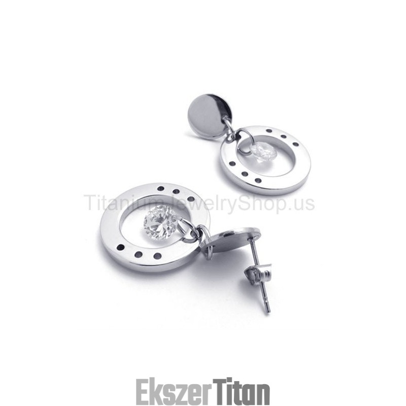 Gyémánt Titán Hurok Fülbevalókkal