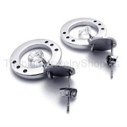 Gyémánt Titán Hurok Fülbevalókkal