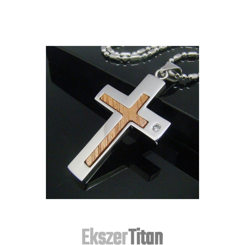 Cool Man Ragyogó Kereszt Tiszta Titán Medál