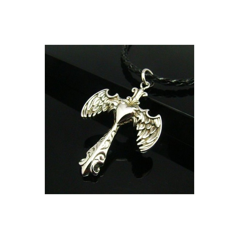 Cool Man Angle Wing Cross Tiszta Titán Nyaklánc Medál Ajándék Cool Man Angle Wing Cross Tiszta Titán Nyaklánc Medál Ajándék