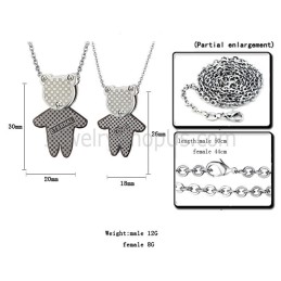 Titán Medve "Örökkévalóság És Szerelem" Szerelmesek Medáljai Szabad Láncokkal C446