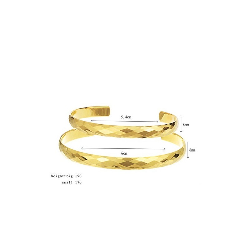 Magasfényű Volfrám Arany Bonyolult, Sokoldalú Mintás Karkötő Páros Karperecekkel C893