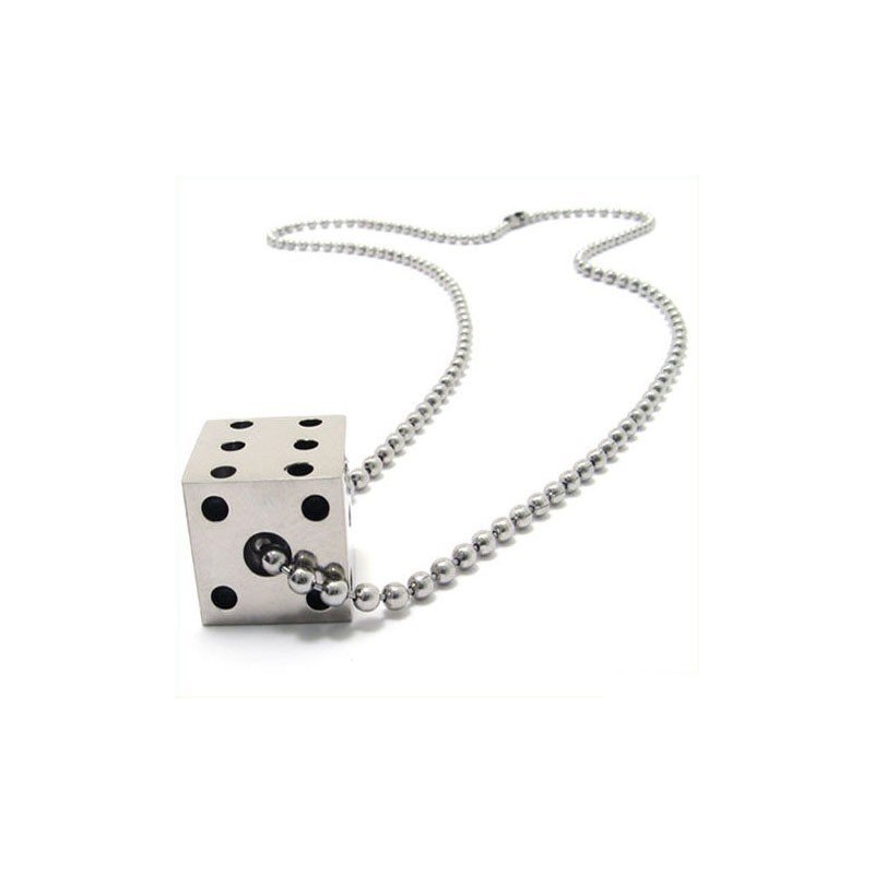 Cool Man Solid Dice Tiszta Titán Nyaklánc Medál
