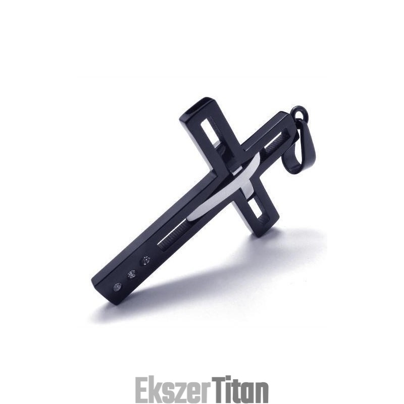 Cool Man Cross S Acél Medál Lánc És Doboz Nélkül