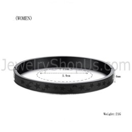 Tatánium Fekete Csillagok Páros Karkötők C863