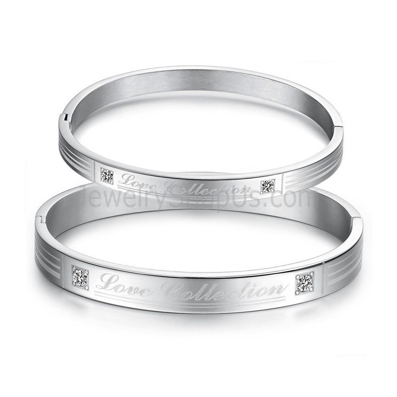 Tatanium "Love Collection" Páros Karkötők Strasszokkal C849 Tatanium "Love Collection" Páros Karkötők Strasszokkal C849