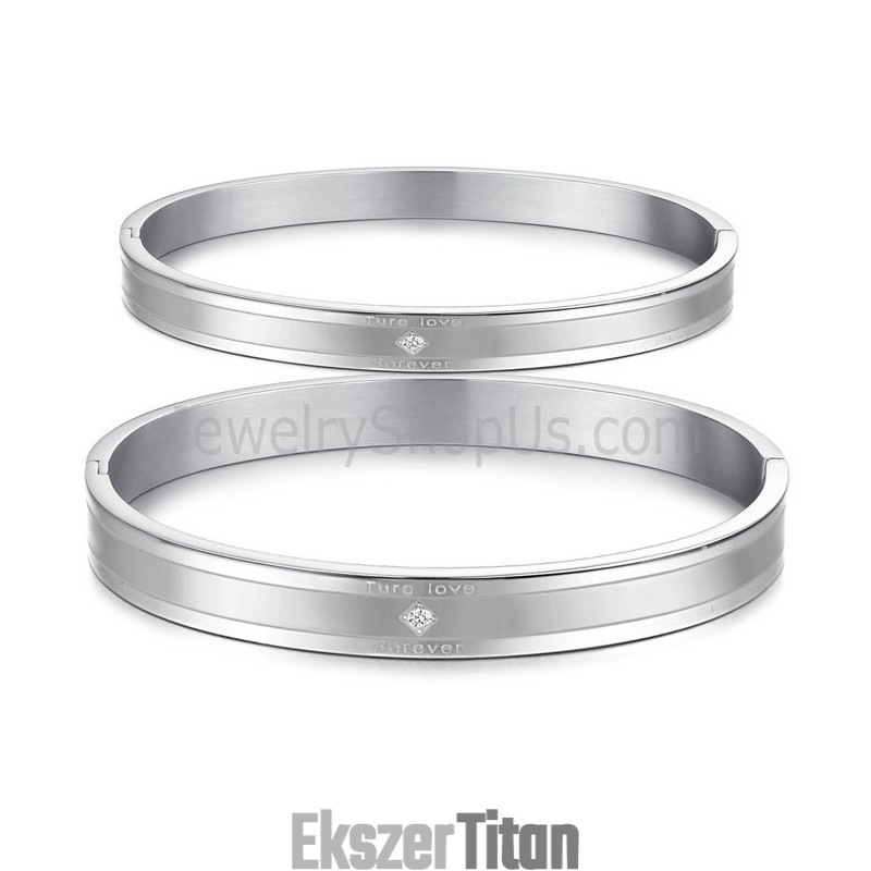 Tatánium "Ture Love Forever" Páros Karkötők Strasszokkal C861 Tatánium "Ture Love Forever" Páros Karkötők Strasszokkal C861