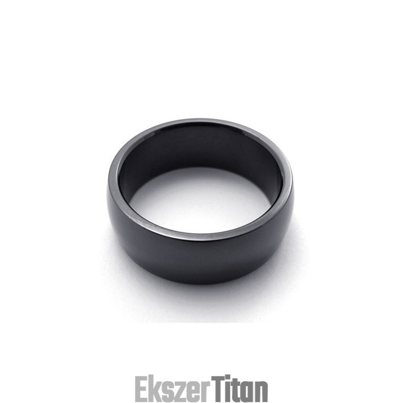 Polírozott Fekete Titán Gyűrű