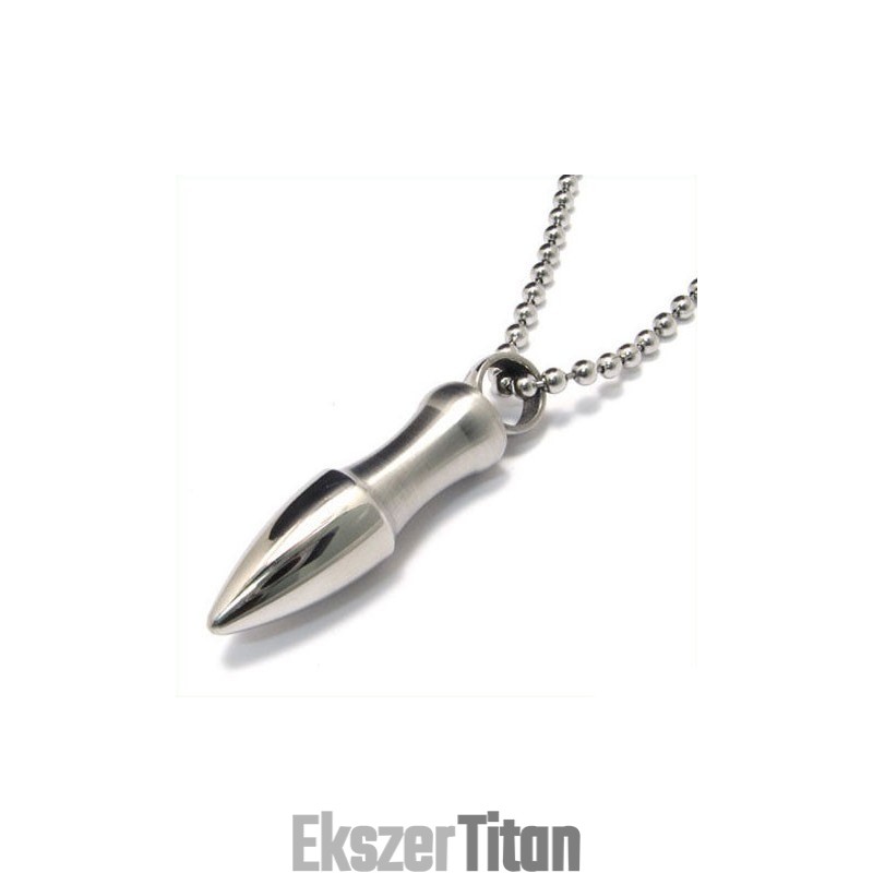 Férfi Tömör Golyó Tiszta Titán Nyaklánc Medál (Ingyenes Doboz)