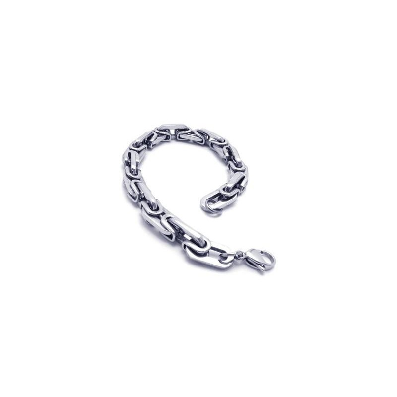 Férfi Fiú Ezüst Tiszta Titánium Láncszem Medál Karkötő