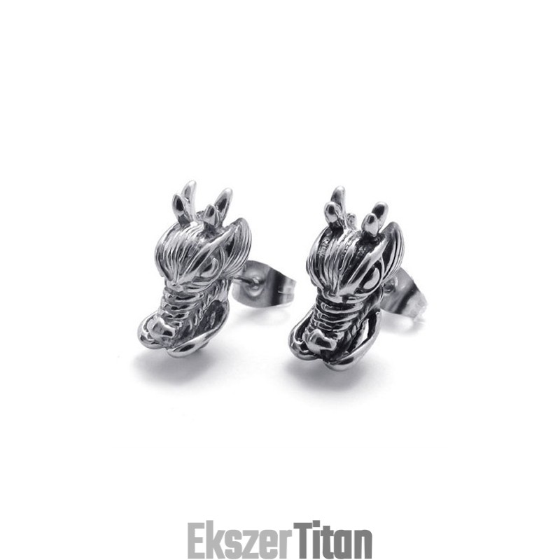 Kínai Sárkány Titán Fülbevalók